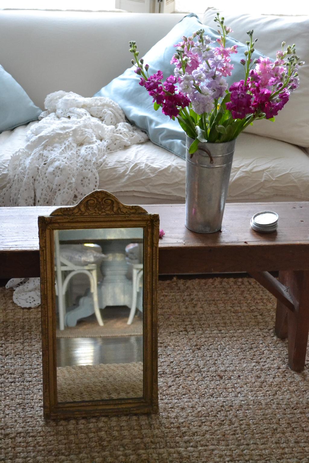 Cottage Fix - French inspired mirror and blooms
