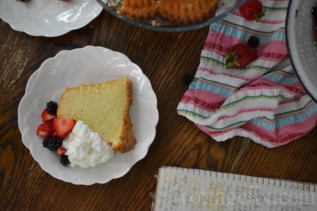 Cottage Fix blog - cream cheese pound cake recipe