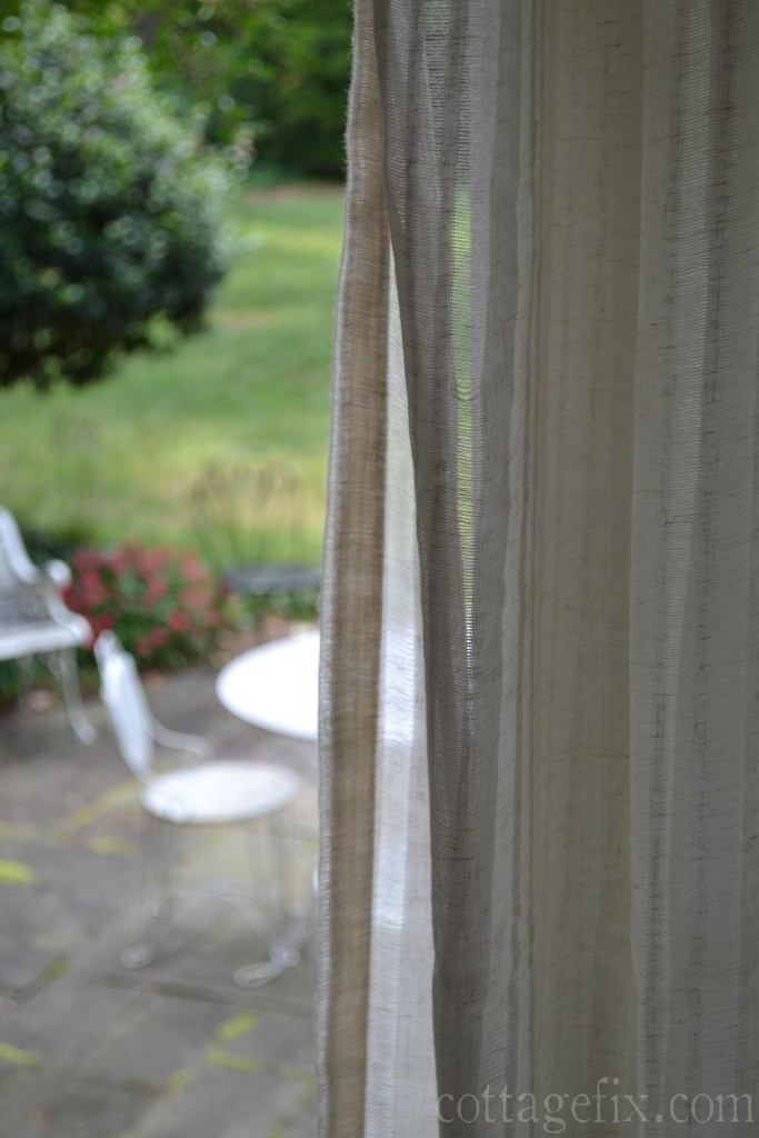 Cottage Fix blog - textured white drapes