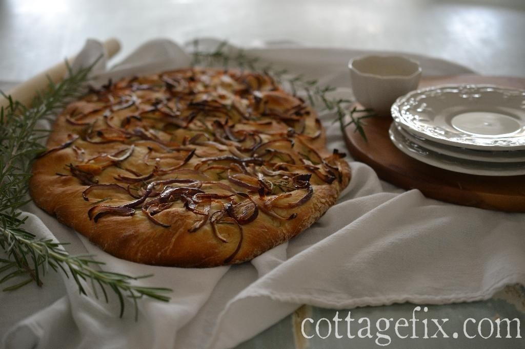 Cottage Fix blog - rosemary and onion focaccia bread recipe