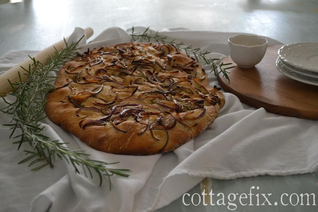 Cottage Fix blog - rosemary and onion focaccia recipe