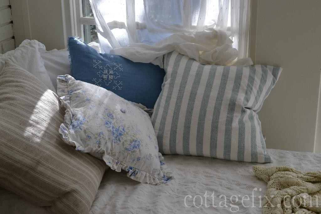 Cottage Fix blog - shabby chic pillows