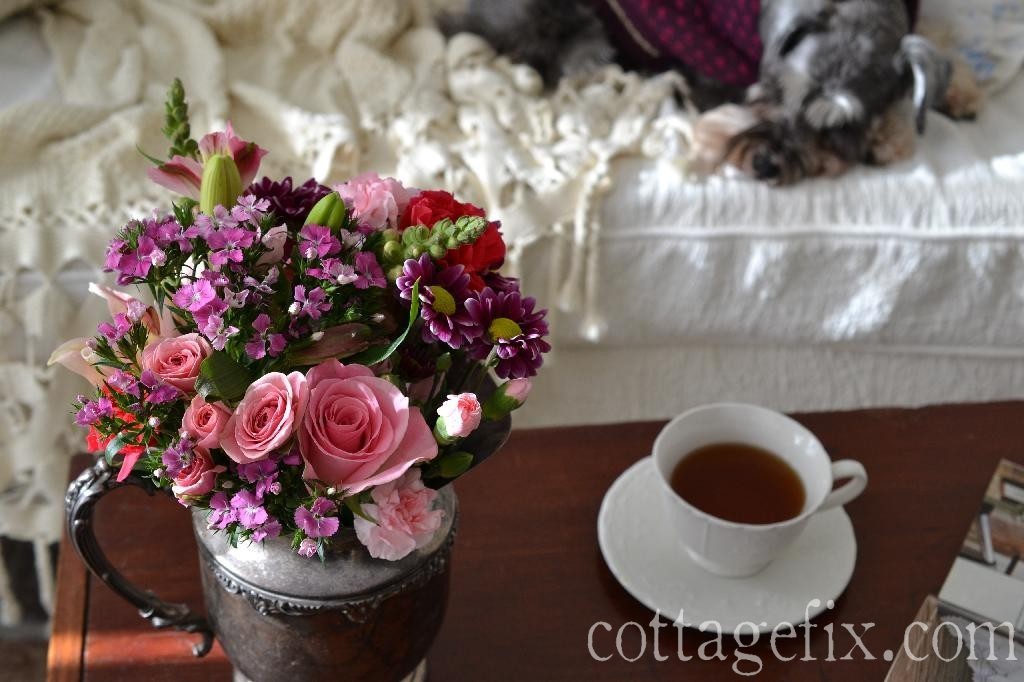 Cottage Fix blog - pink and purple posy