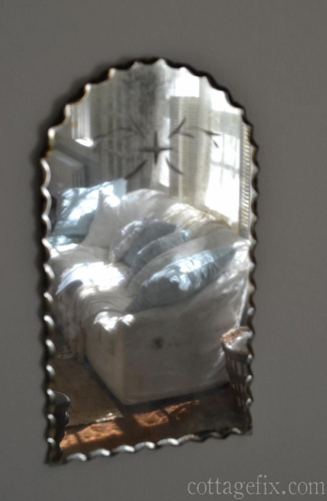 Cottage Fix blog - vintage mirror reflection