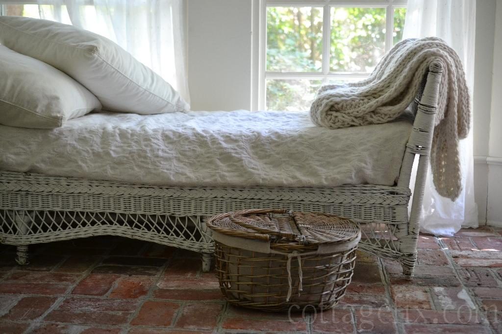 Cottage Fix blog - shabby whites on the daybed