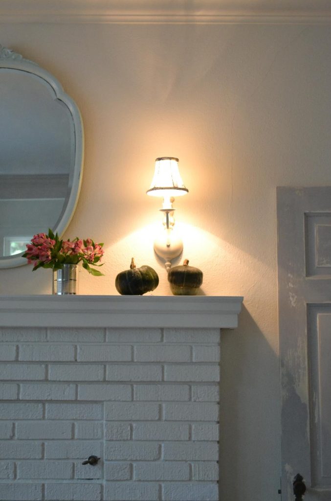 Cottage Fix blog - shabby fall mantle