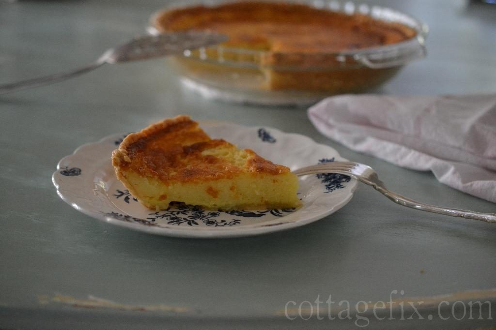 Cottage Fix blog - buttermilk pie recipe