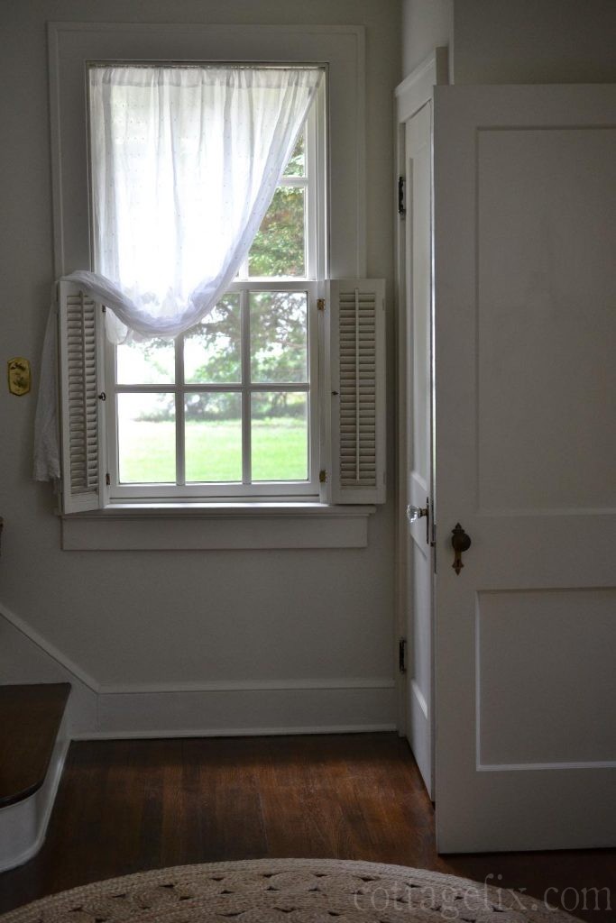Cottage Fix blog - floaty white curtain panels