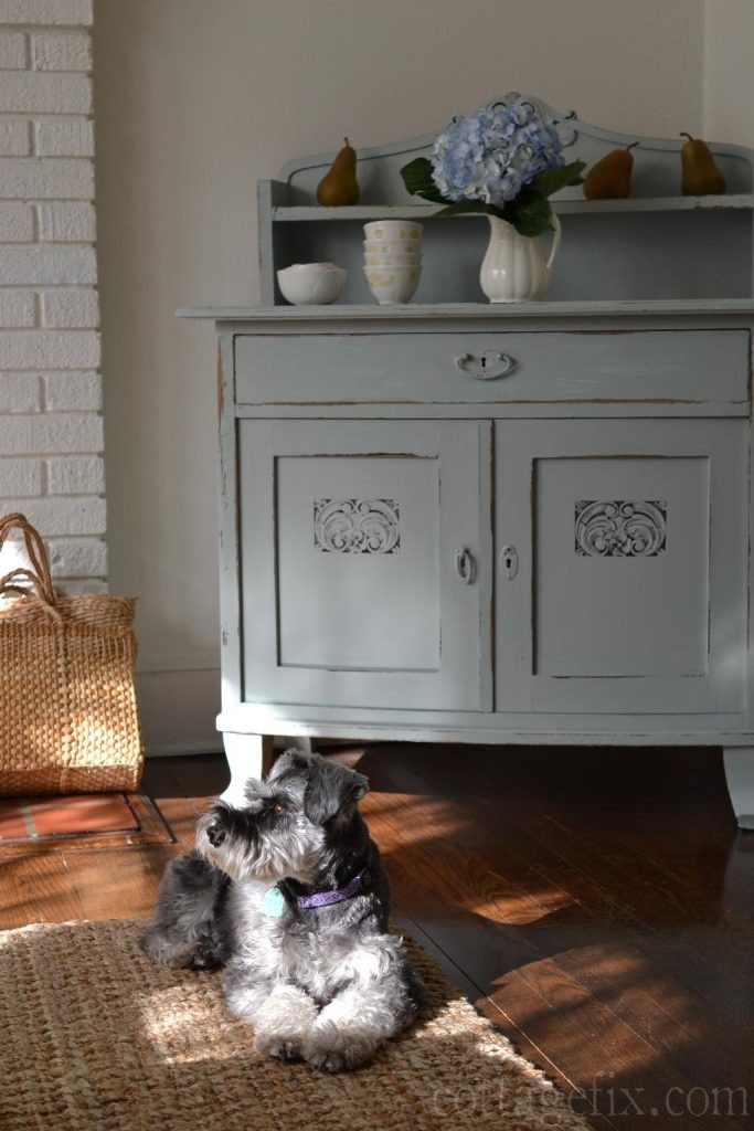 Cottage Fix blog - silvery sage painted chest