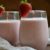 fresh strawberries and coconut cream smoothie