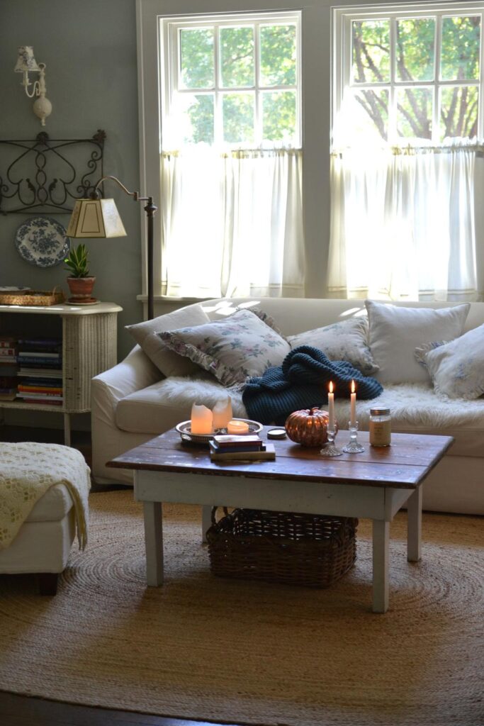 Cottage Fix blog - candlelight and romantic autumn decor