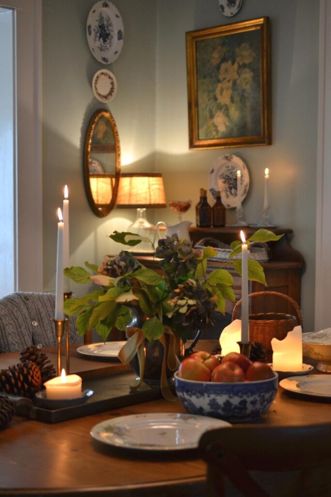 Cottage Fix blog - Candlelight in our dining room 