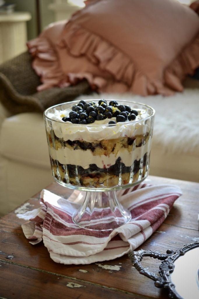 Cottage Fix blog - Christmas 2025 blueberry lemon trifle